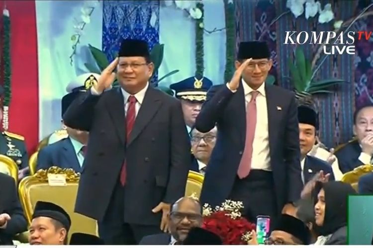 Prabowo-Sandi Beri-Ucapan Selamat ke Jokowi-Ma'ruf-Usai Pelantikan Presiden